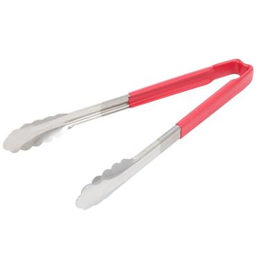 Vollrath 12'' Red Kooltouch Handle Tongs