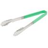 Vollrath 12'' Green Kooltouch Handle Tongs