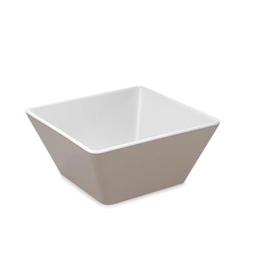 Melamine Deep Square Bowl Grey 18cm x 18cm