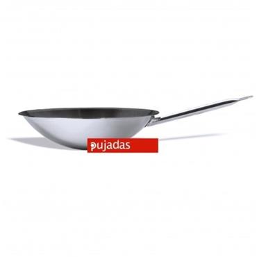 Wok Non Stick Stainless Steel Round Base 36cm