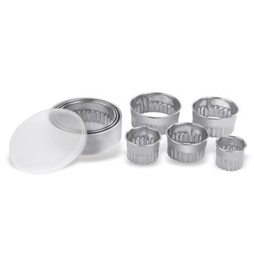 Pastry Cutters Round Fluted Set of 8