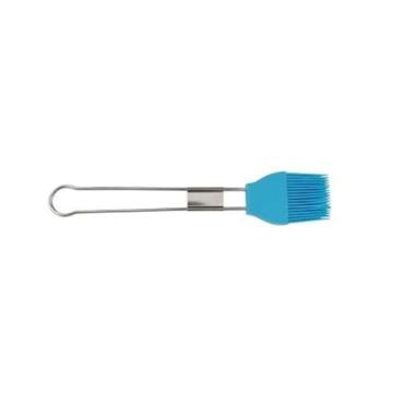 Silicone Brush Blue Head Steel Handle