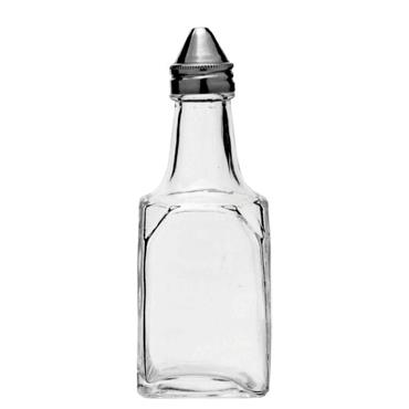 Vinegar Bottle Glass Square Stainless Top