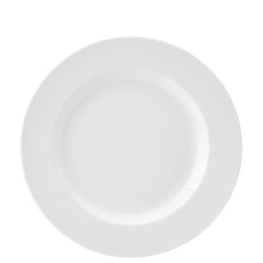 Pure White Wide Rim Plate 10"  (Box 6)