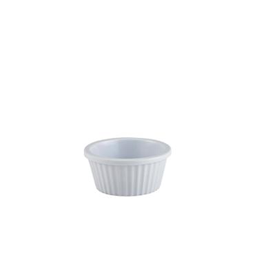 Ramekin 1oz Fluted White Melamine Plastic