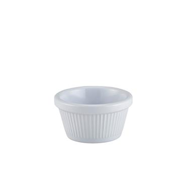 Ramekin 2oz Fluted White Melamine Plastic
