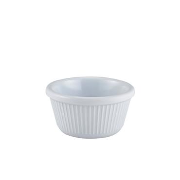 Ramekin 3oz Fluted White Melamine Plastic