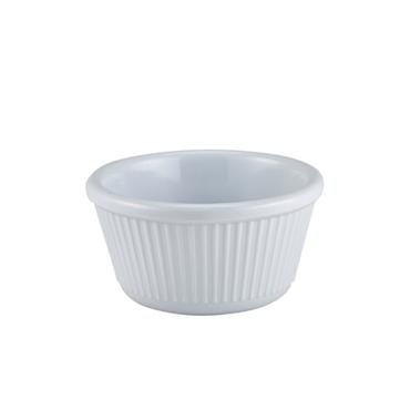 Ramekin 4oz Fluted White Melamine Plastic