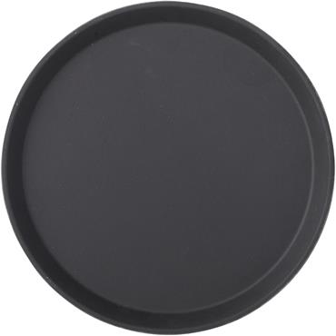 Non Slip Round Black Bar Tray 16"