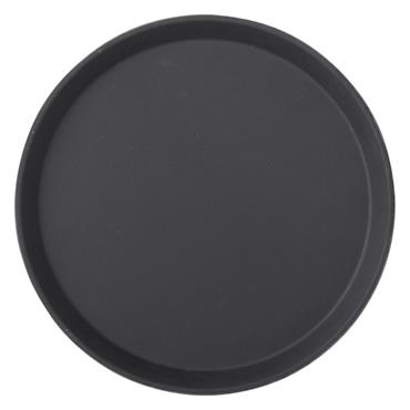 Non Slip Round Black Bar Tray 14"