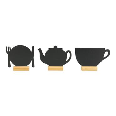 Securit Silhouette Mini Mix Chalkboards Set 3