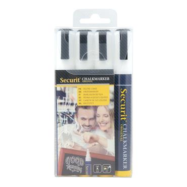 Securit Chalkmarker White Set of 4