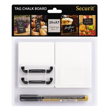 Securit Whiteboard Tags A7 Set of 20