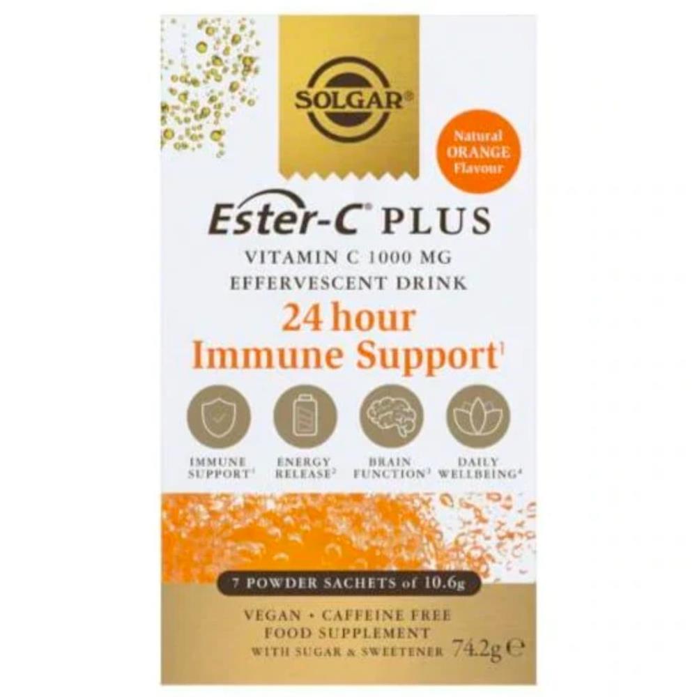 Solgar EsterC Plus 1000mg Vitamin C Effervescent Drink 7 Sachets