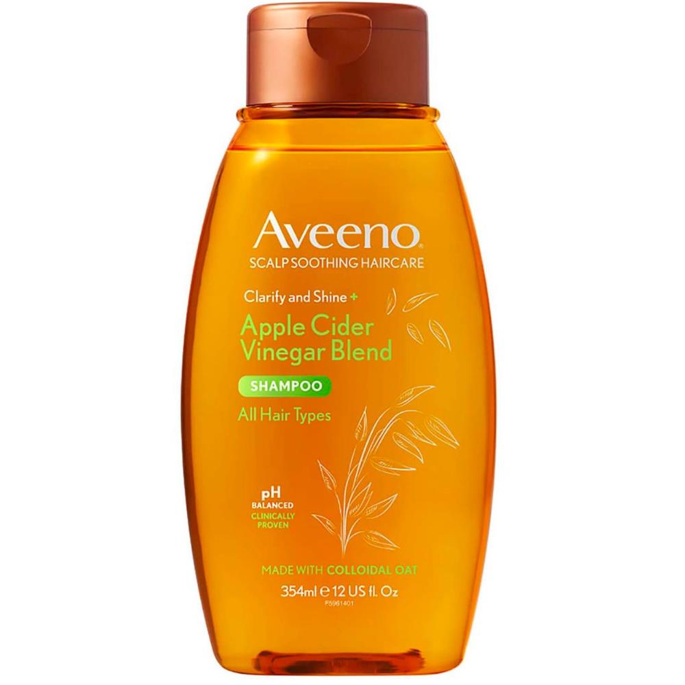 Aveeno Clarify & Shine Shampoo Apple Cider Vinegar Blend 300ml Strauts Pharmacy Ireland