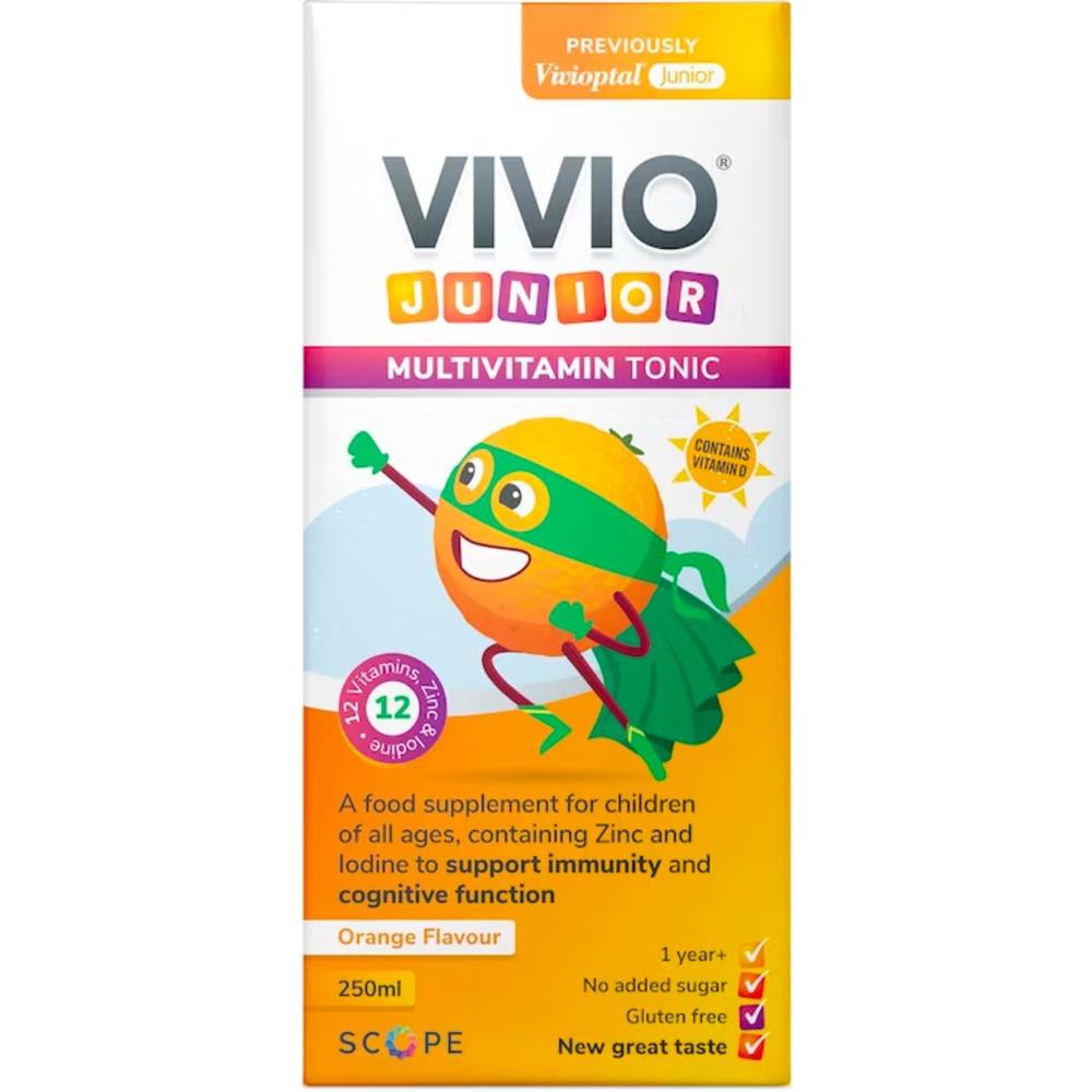 Vivio Junior Orange Flavour Multivitamin Tonic 250ml Strauts Pharmacy
