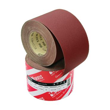 23541 Morris Abrasive roll, red, 115mm x 25m, grit 036, pk216e