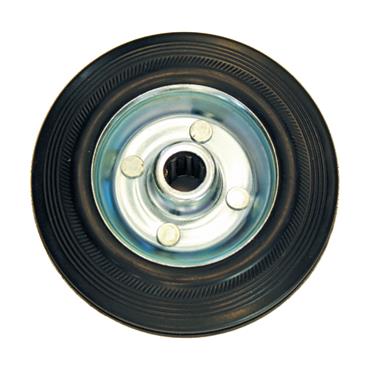 27525 F.F. Group Rubber Black Wheel, Only, 200mm
