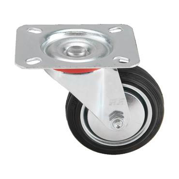 27526 F.F. Group Industrial Black Caster, Swivel 85mm