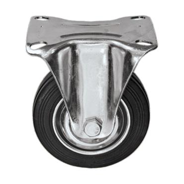 27537 F.F. Group Industrial Black Caster, Fixed 100mm
