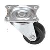 27544 F.F. Group Black Rubber Caster, Swivel 50mm