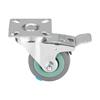 27551 F.F. Group Grey Rubber Caster,Swivel With Brake 50mm