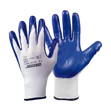 30012 F.F. Group Poltrueter Gloves Nitrile (Nbr) Palm Coated, 9''/L