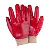 30017 F.F. Group Gloves, Interlock Lining, Red Pvc Fully Coated, Knitted Cuff, 10.5''
