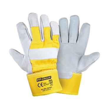 30021 F.F. Group Leather-Cloth Gloves Napa, 10.5''