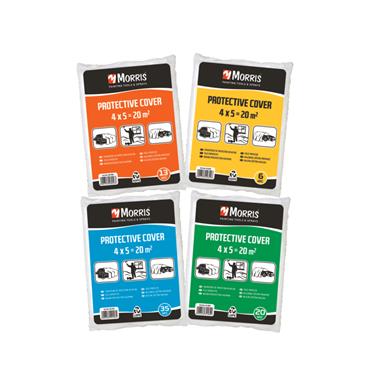 34582 Morris Plastic drop cloth 4 x 5 / 20mc medium (green)