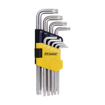 34755 F.F. Group Long Star Key And Tamper Star (Long Arm) Wrench Set, 9Pcs