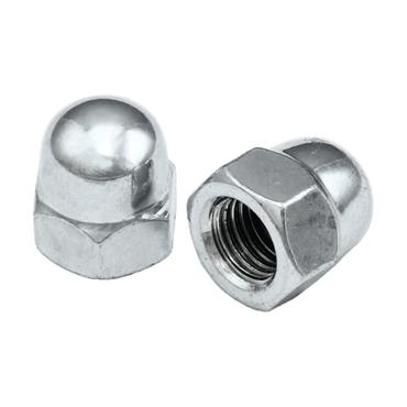 36294 F.F. Group Hexagon Dome Nuts, Galvanized, Din 1587-4.8, M06, (1200 Pcs)