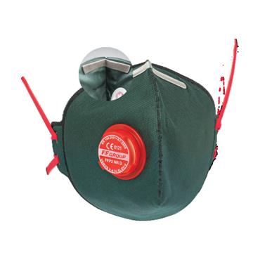 36459 F.F. Group Mask cup-shaped with carbon v-414 slov ffp2 with valve green