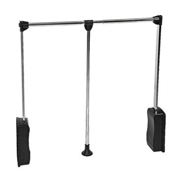 37093 F.F. Group Wardrobe Lifter 12 Kgr Black & Chrome Steel Length 60-83 cm