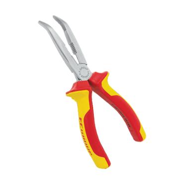 38198 F.F. Group Bent Nose Plier, Vde Handle, 200mm