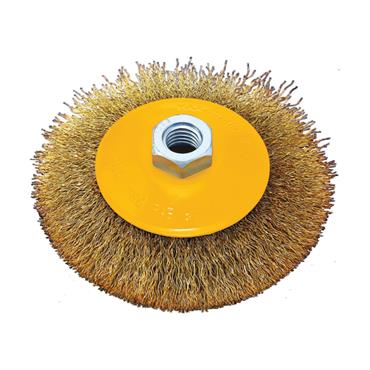 38690 F.F. Group Wire Conical Wheel Brush Bs 0.30mm, 125mm x M14