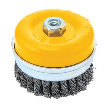 38694 F.F. Group Twisted Wire Cup Brush S0.50mm, 80mm x M14