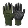 41200 F.F. Group Nitrile Palm Coated Gloves With Poltrueter Knitting, 7/S, (Army Green/Black)