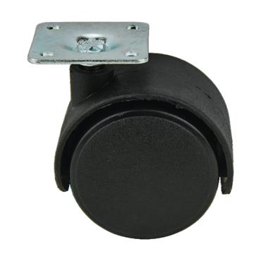 41725 F.F. Group Nylon Castor Without Brake 50mm With 38 x 38 x 1.5mm Plate Black