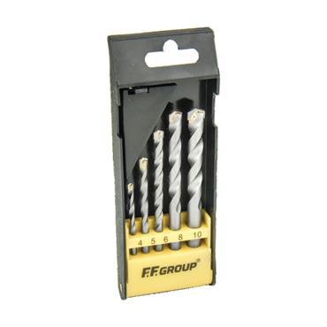 43404 F.F. Group Masonry Drill Bit Set 5Cps 4 x 70, 5 x 85, 6 x 100, 8 x 110, 10 x 110