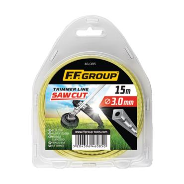 46090 F.F. Group Trimmer line saw cut duo core square 3.3mm x 45mx1lb