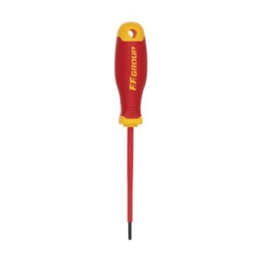 48139 F.F. Group Insulated screwdriver slotted, 4,0 x 100 mm,
