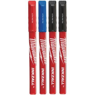 48223165 Milwaukee  Inkzall Fine Tip Colour Pens - 4pc