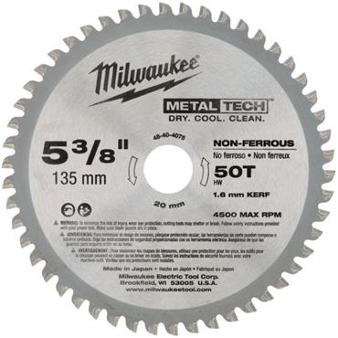 48404075 Milwaukee CIRCULAR SAW BLADE M 135X20X50 -1PC
