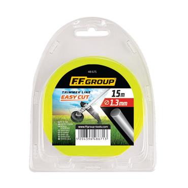 48673 F.F. Group Trimmer Line Easy Cut, Round, Light Yellow, 2,0mm x 15M