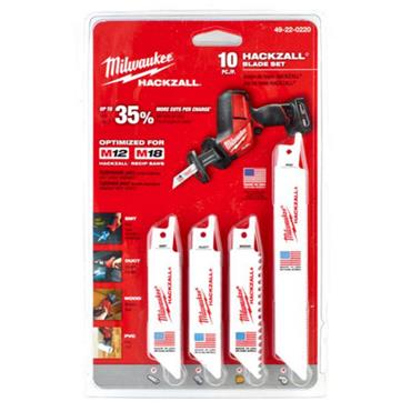 49220220 Milwaukee  Hackzall Blade Set 10pc