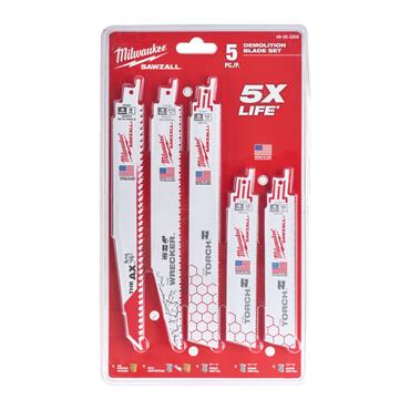 49222205 Milwaukee Sawzall Blade Set 1 - 5 pc