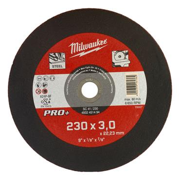 4932451494 Milwaukee METAL CUTTING DISC PRO+ SC41 / 230MM X 3MM -1PC