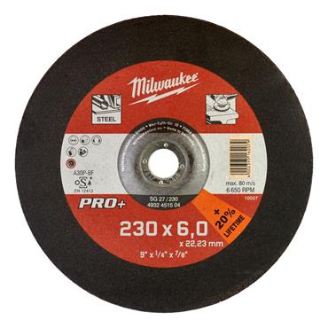 4932451504 Milwaukee METAL GRINDING DISC PRO+ SG27 / 230MM X 6MM -1PC