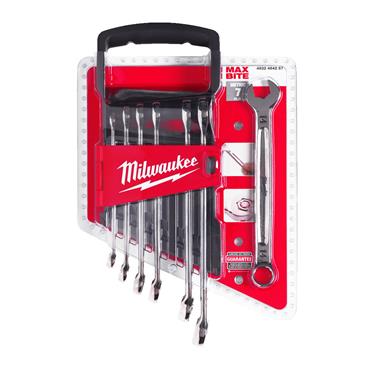 4932464257 Milwaukee Metric Comb. Spanner Set - 7 pcs